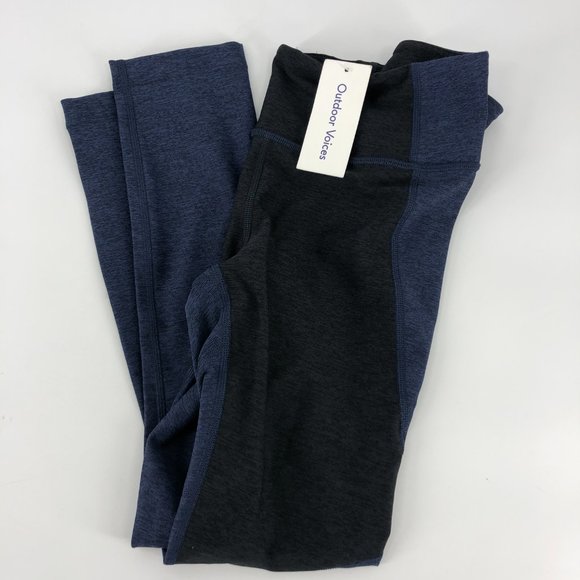 Outdoor Voices Baltic/Night two-tone tech sweat 7/8 length tights leggings XS - Picture 5 of 6
